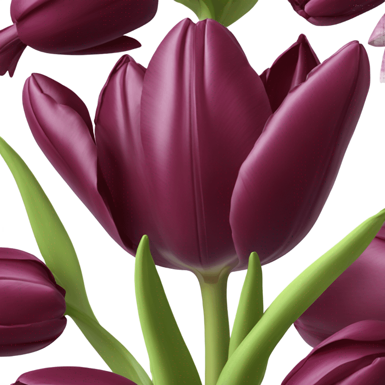 burgundy tulips  emoji