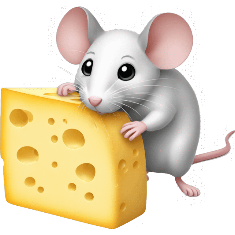 mouse sniffing cheese emoji