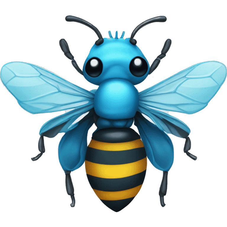 blue diamond bee emoji