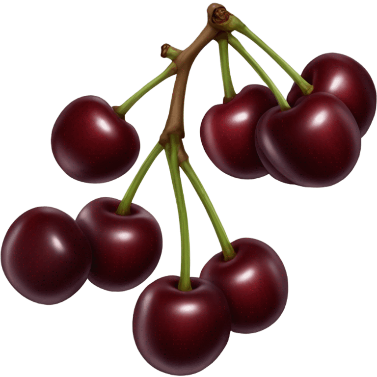 Dark red double cherry emoji