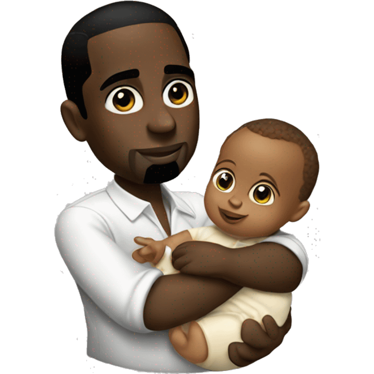 P diddy holding a baby emoji