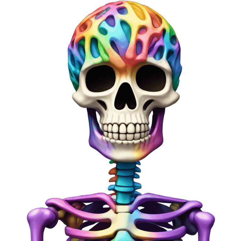 Rainbow skeleton emoji