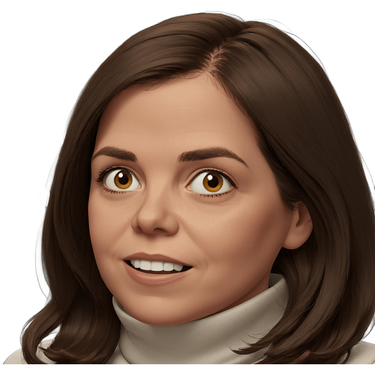 brown haired girl portrait emoji