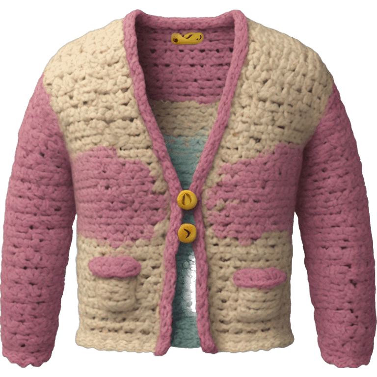 crochet cardigan emoji