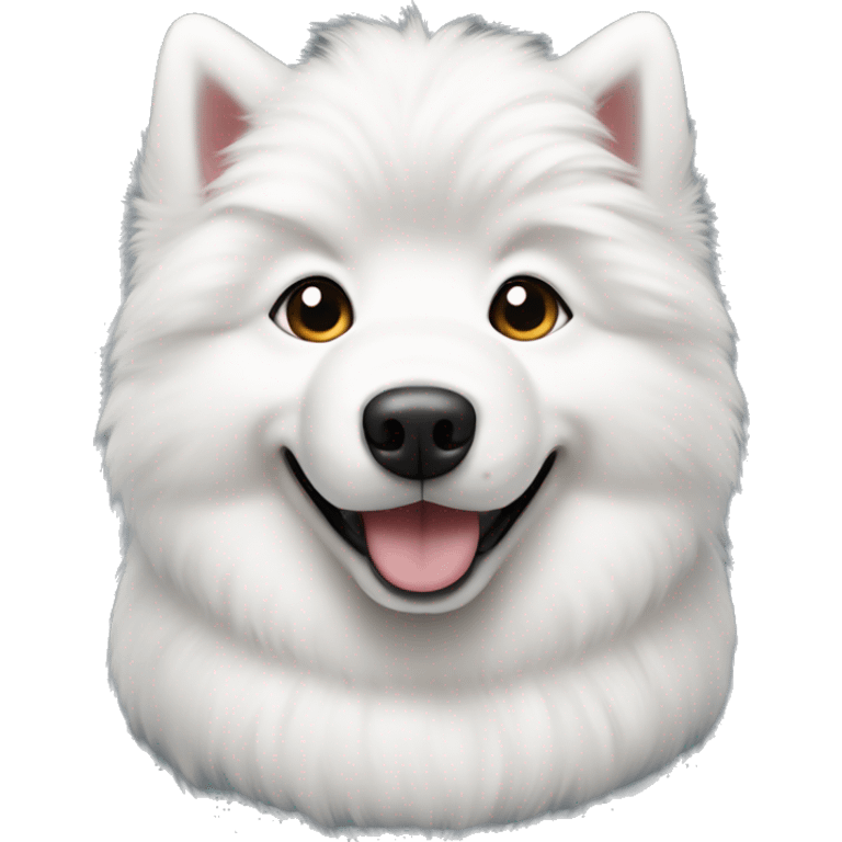 cute samoyed pup front facing emoji