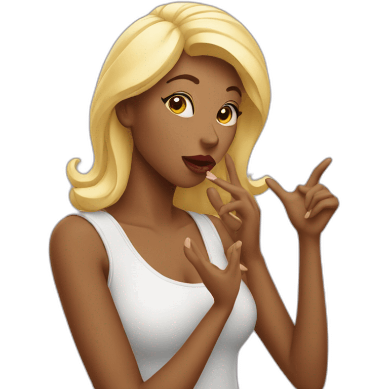 woman blowing kiss emoji