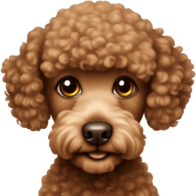 Cute brown small poodle emoji