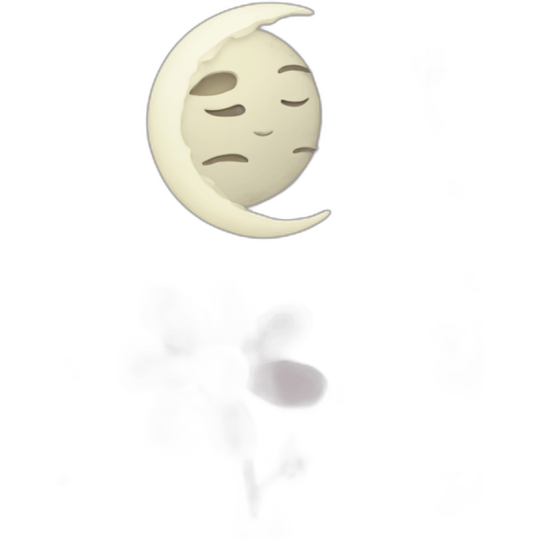 Moon and flower emoji