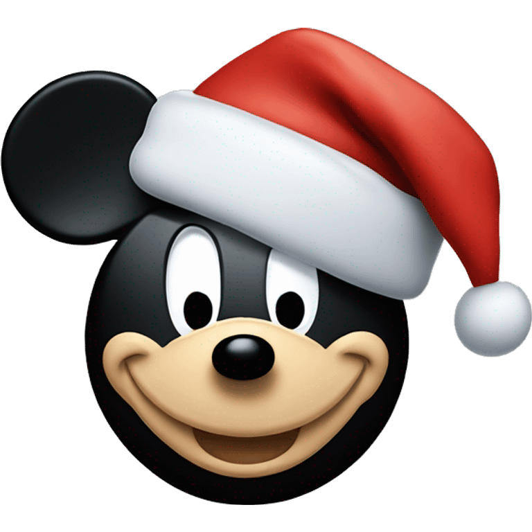 Mickey Mouse with Santa hat emoji