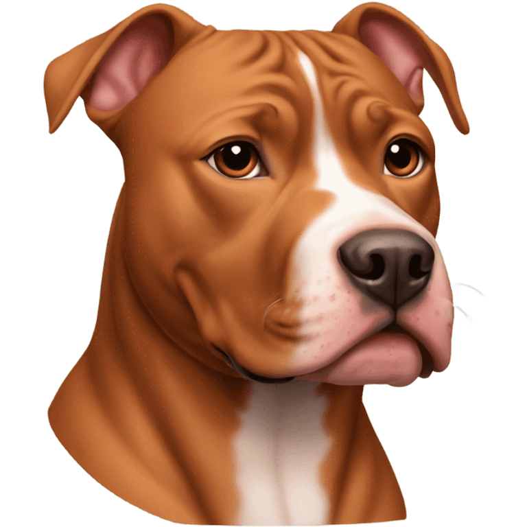 Copper colored pitbull emoji