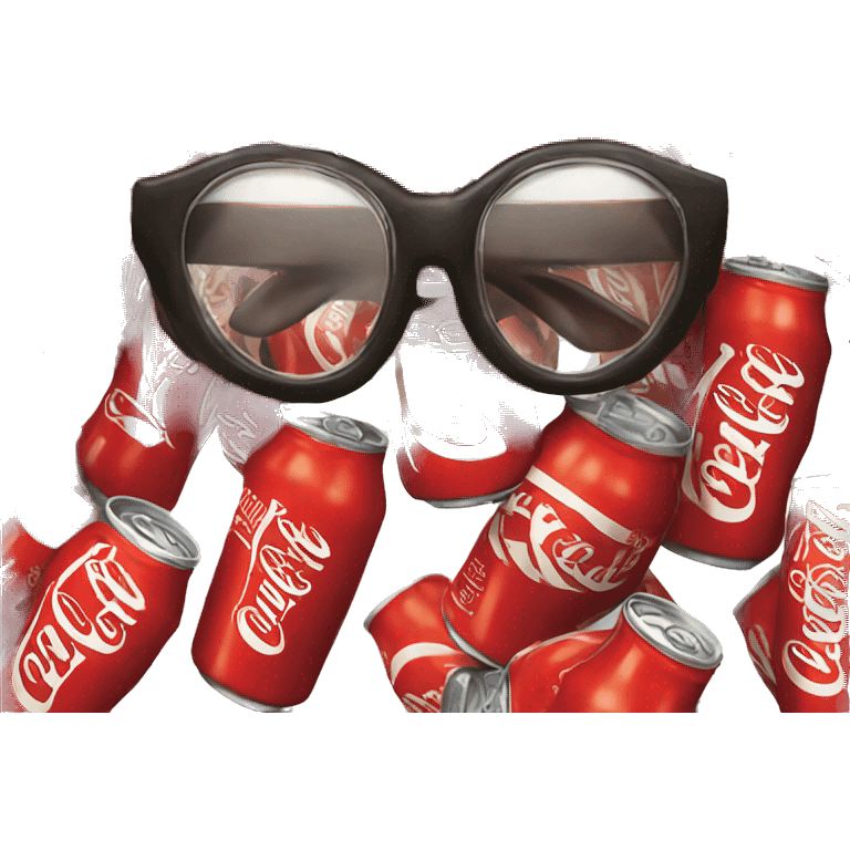 Coca Cola with glasses  emoji