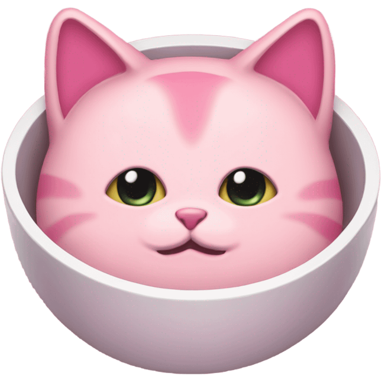 Pink food cat bowl emoji