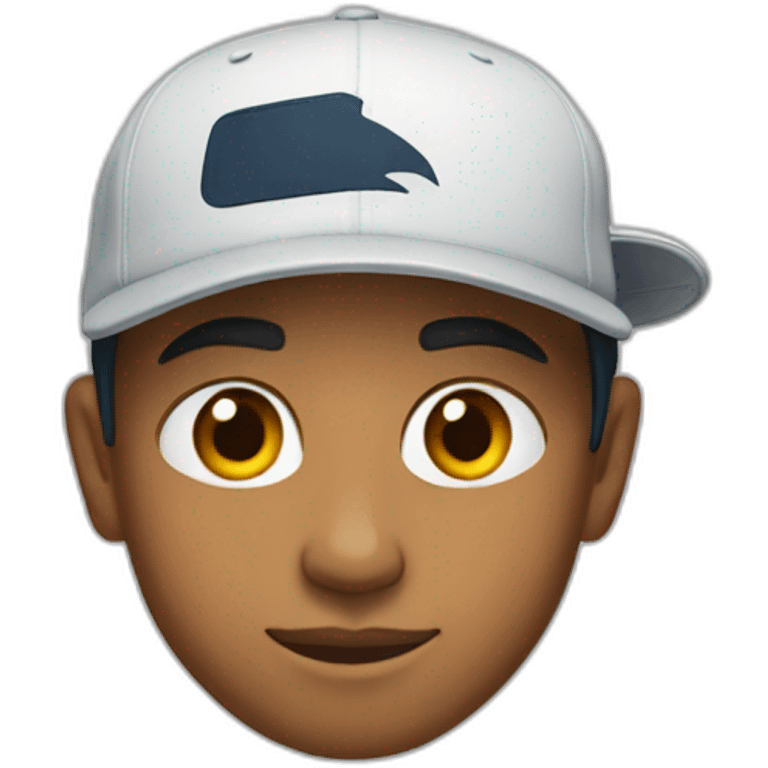 An Indian boy wearing Nike cap emoji