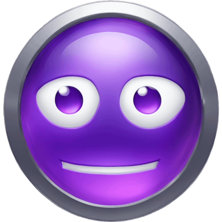 Generate me an emoji of a virtual coin inspired by a very valuable purple gem with glow emoji