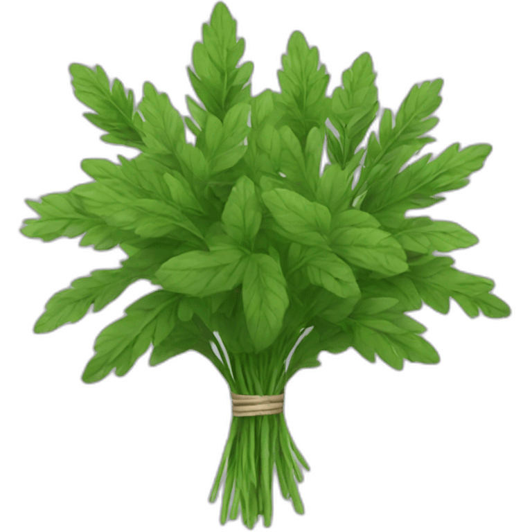 bouquet of green herbs emoji