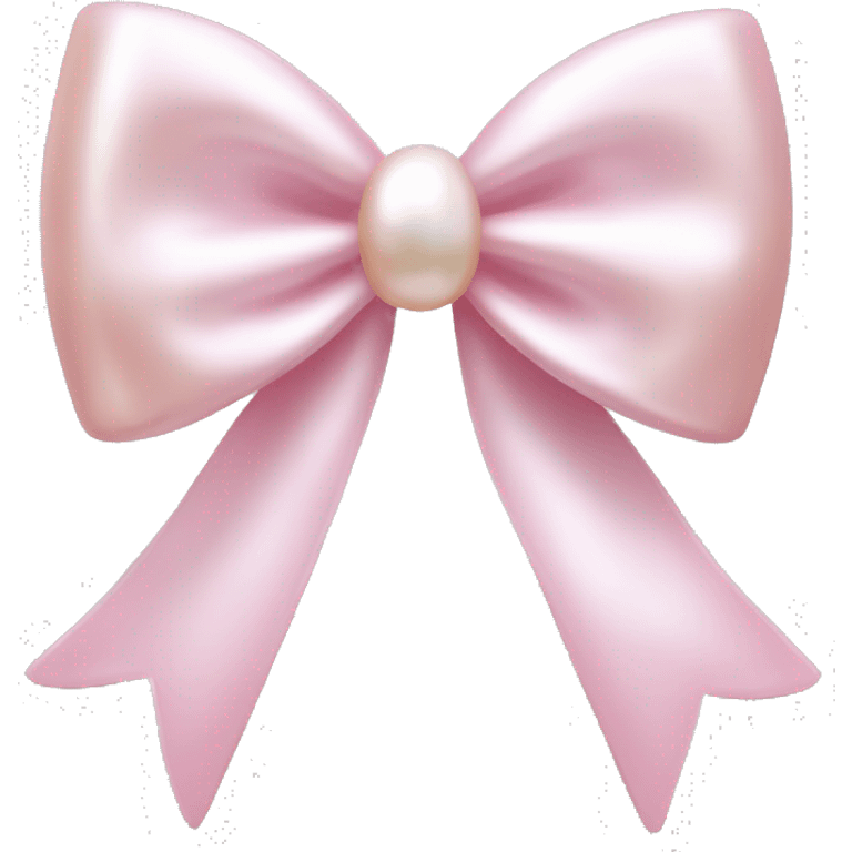 Light pink coquette pearl bow emoji