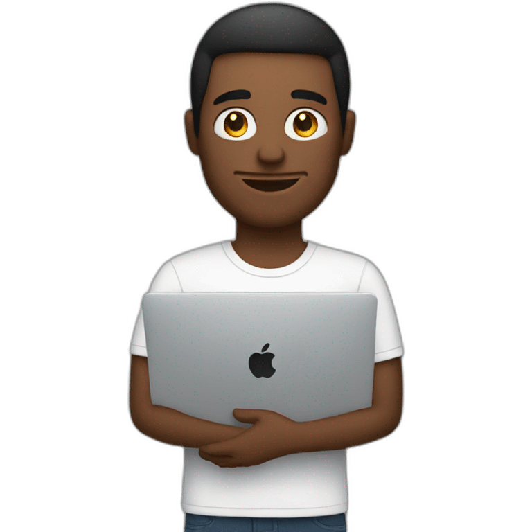 man holding a macbook emoji