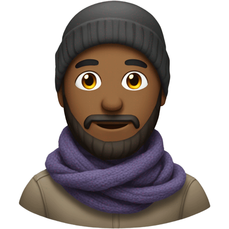 Beard ware a scarf  emoji