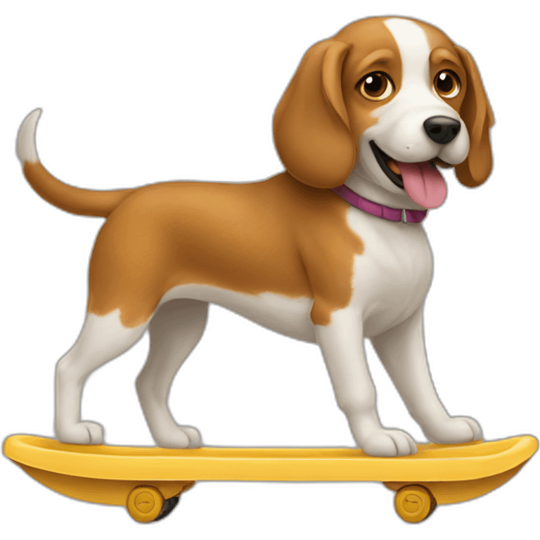 dog riding on a dog emoji