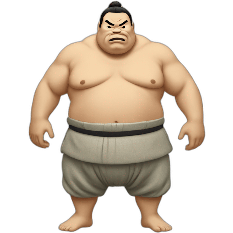 sumo with a gun emoji