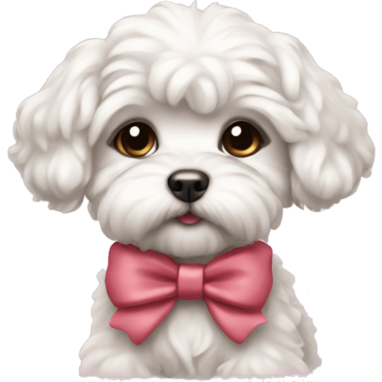 Schichon puppy with bow emoji