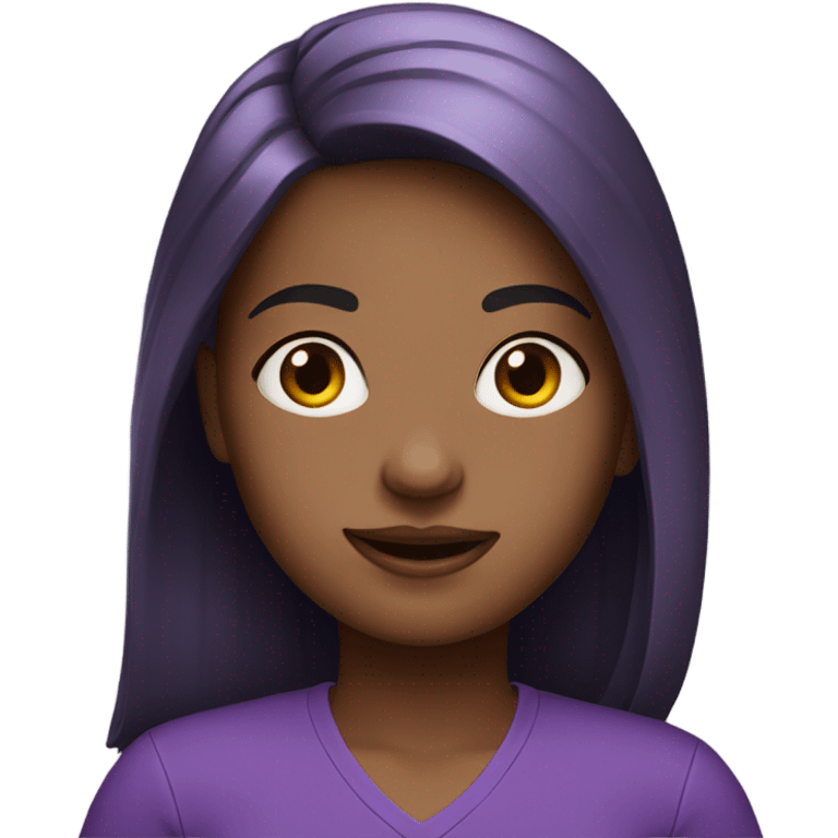 Girl in purple tops emoji