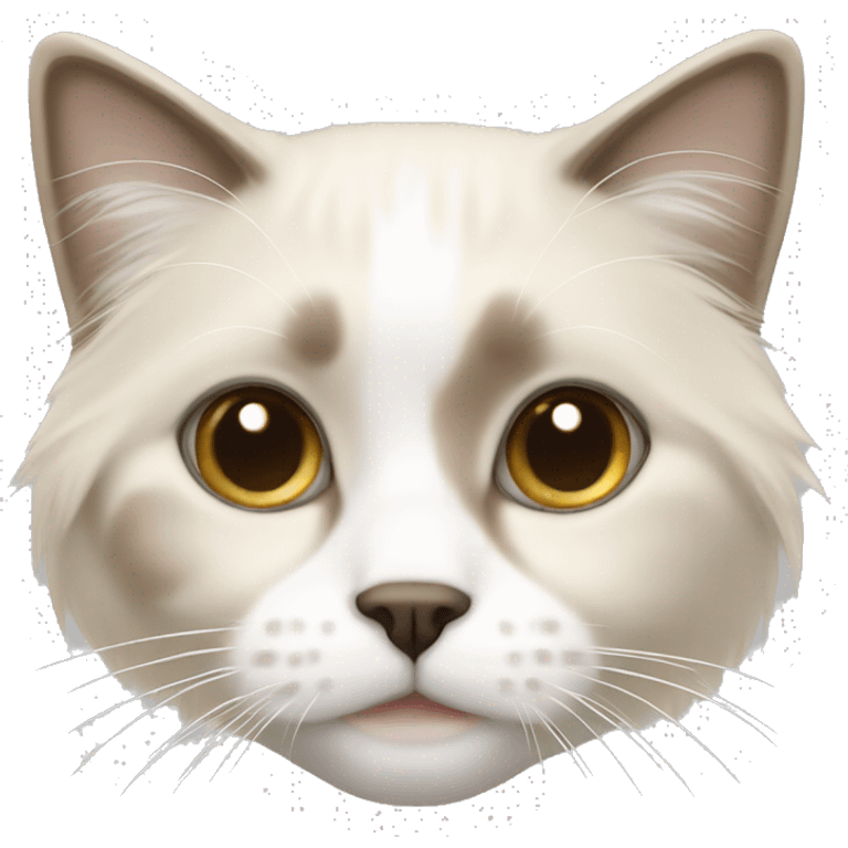 white and beige colored ragdoll emoji