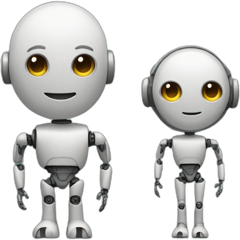 Human and robot emoji