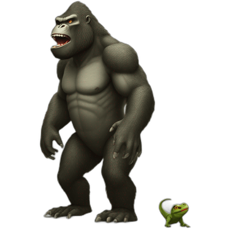 King Kong versus Lizard emoji