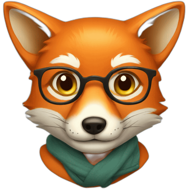 smart fox emoji