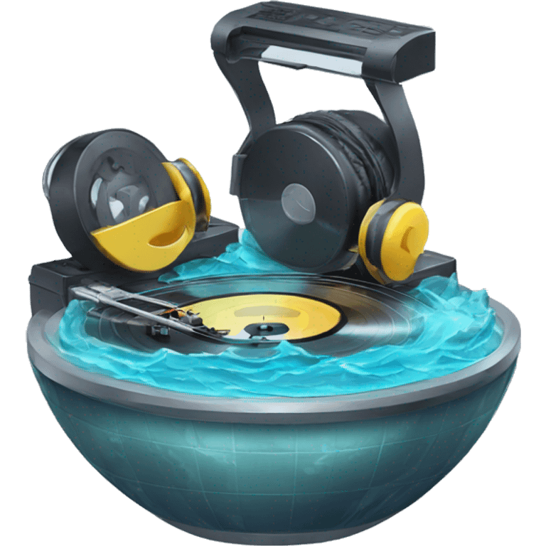 ocean feature using disk jockey emoji