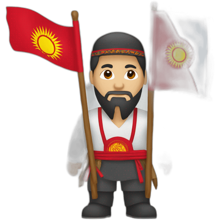 Kyrgyz Man with Kyrgyzstan Flag emoji