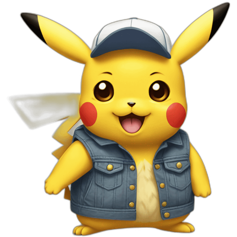 Pikachu assit et mignon emoji