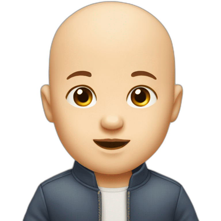 baby bald and with beard emoji