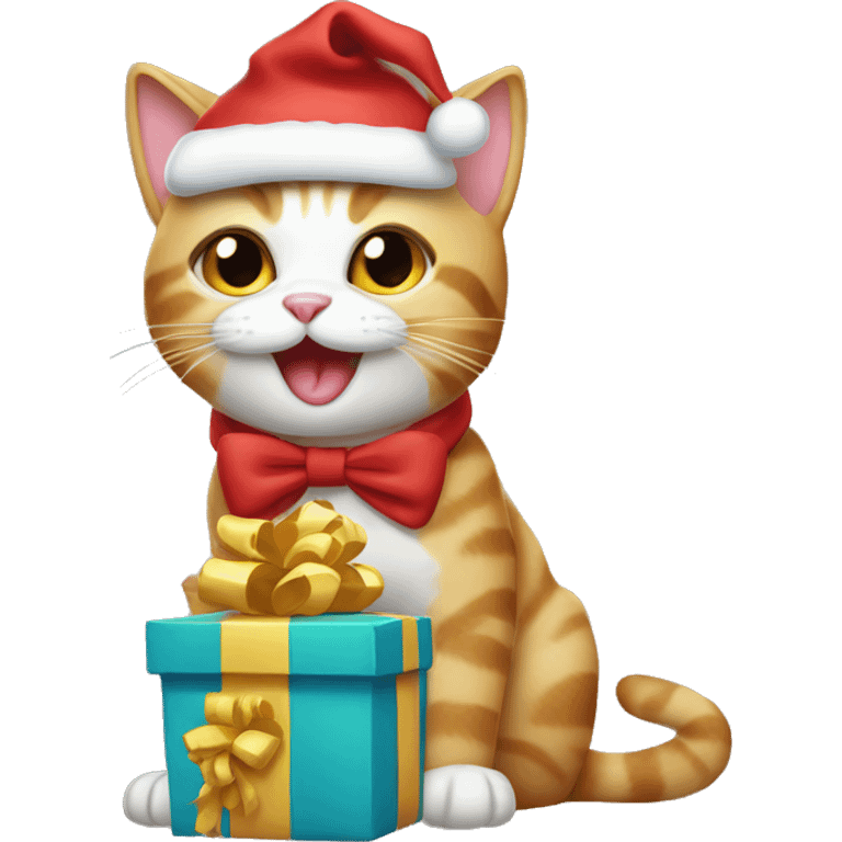 Cats with presents emoji