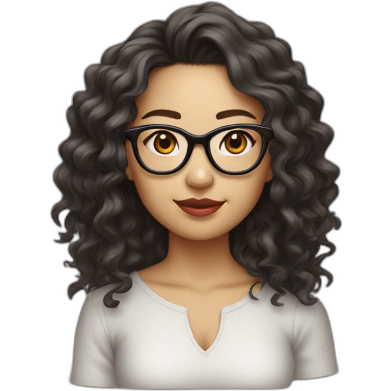 hot-chinese-girl-with-wavy-hair-and-glasses emoji