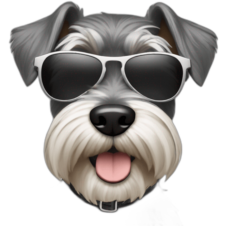 Schnauzer in aviator sunglasses emoji