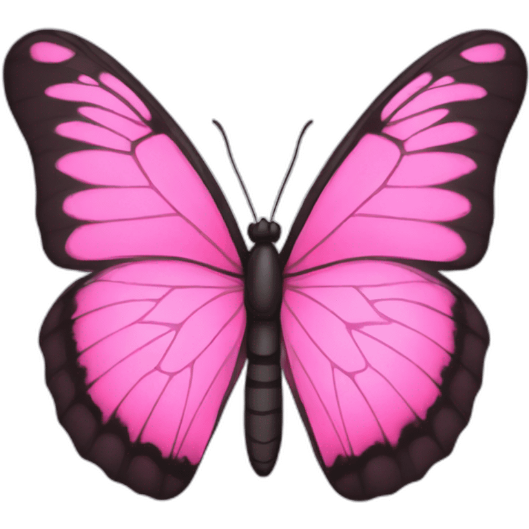 the pink butterfly flies emoji