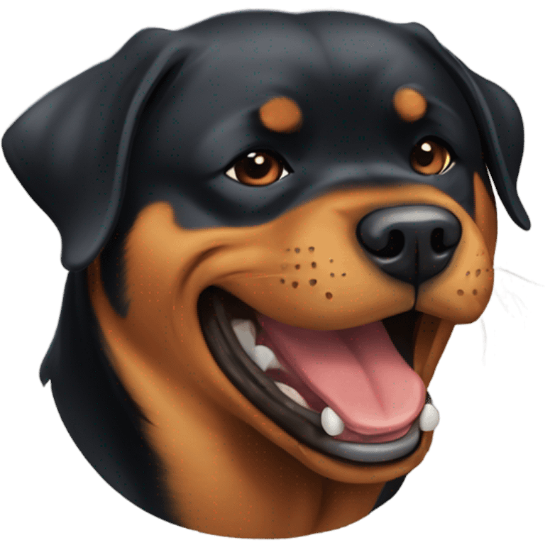 Rottweiler yawning emoji