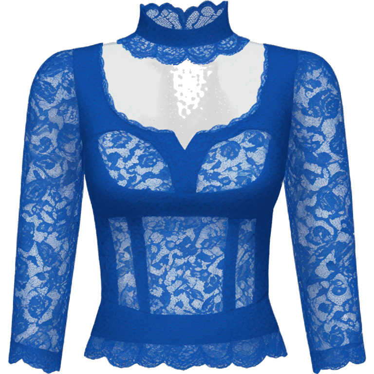 Royal blue lace top  emoji