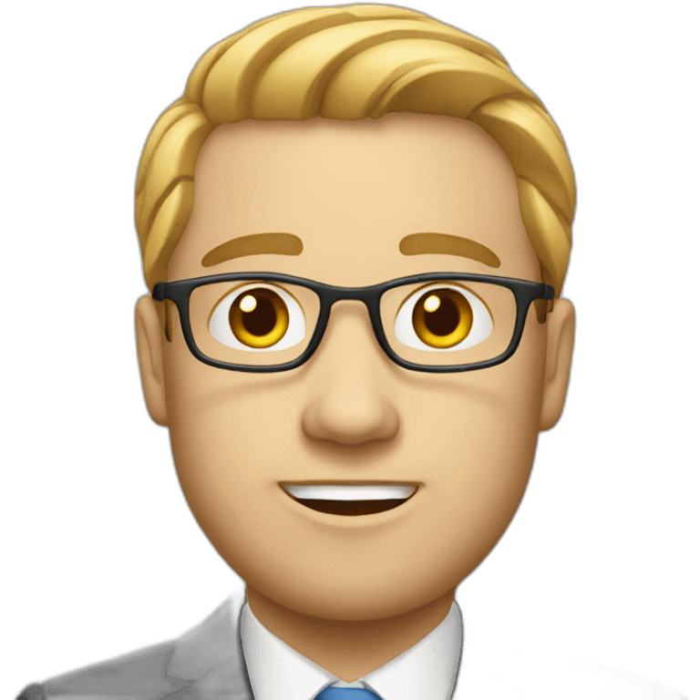 white financial analyst emoji