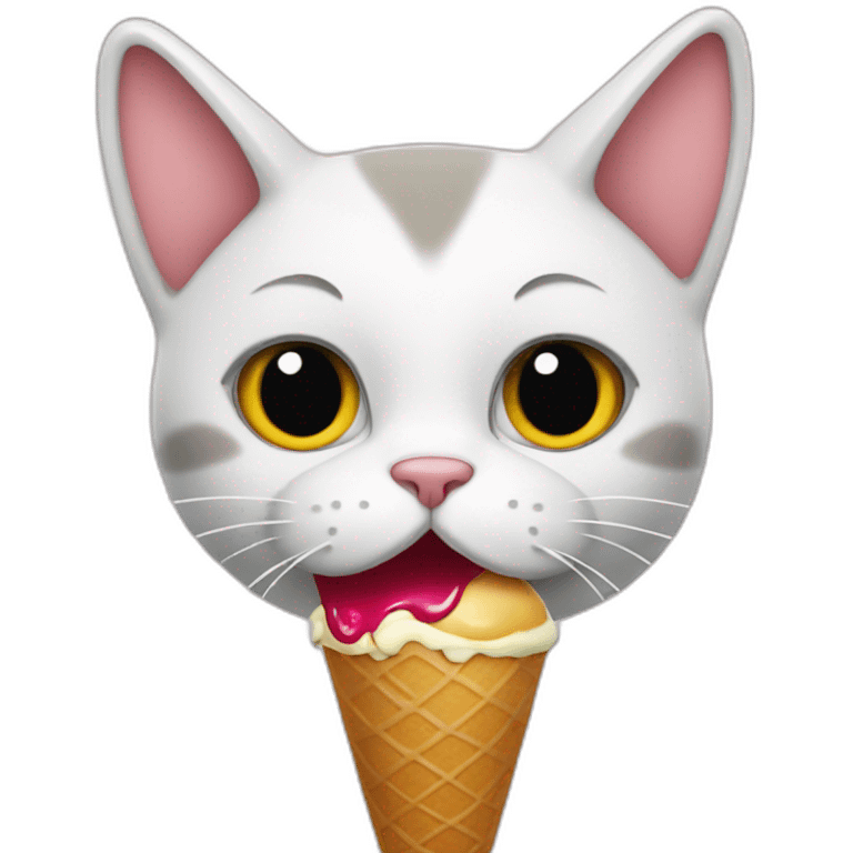 cat eating ice cream  emoji