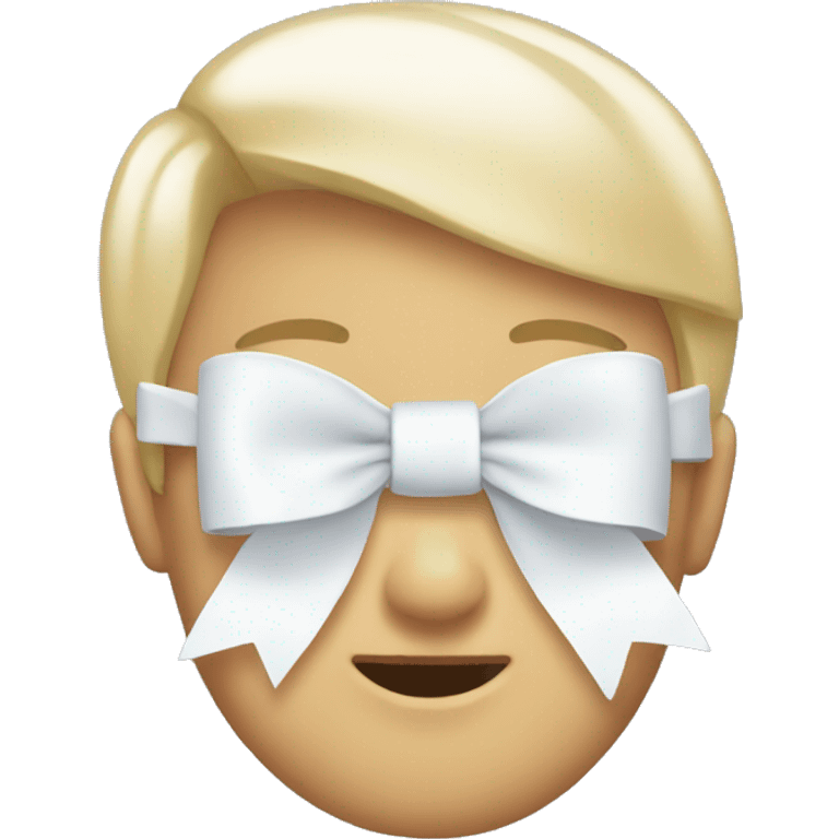 Cute white bow emoji