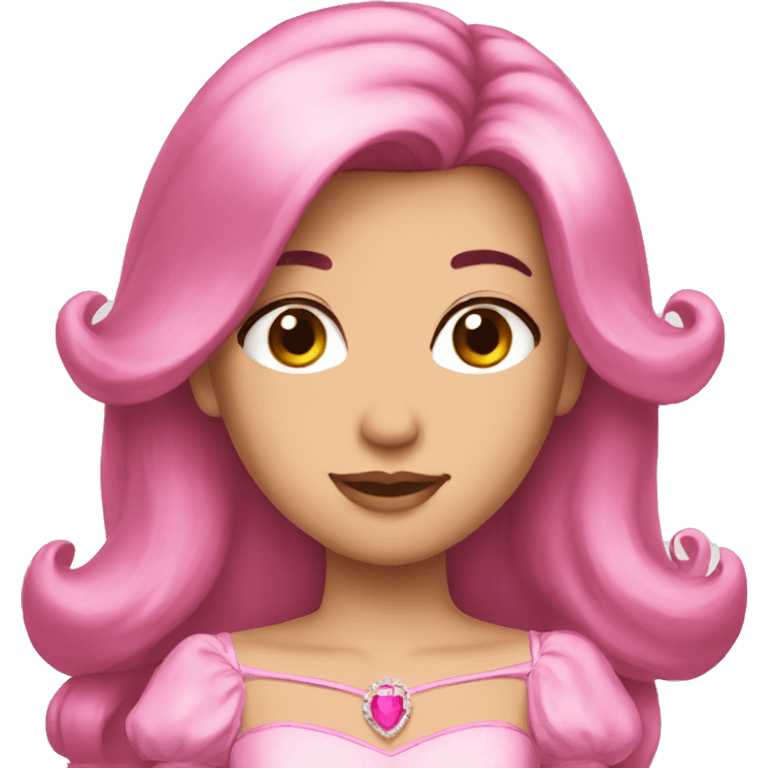 pink brunette princess emoji