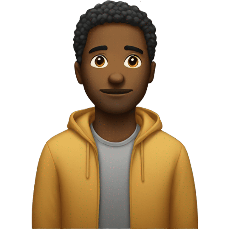 introspective male portrait indoors emoji