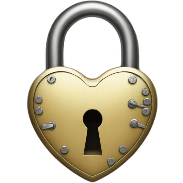 Heart shaped lock emoji