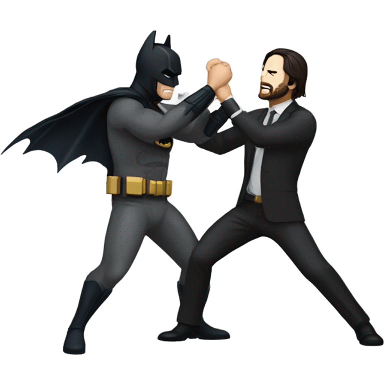 Batman fighting John wick  emoji