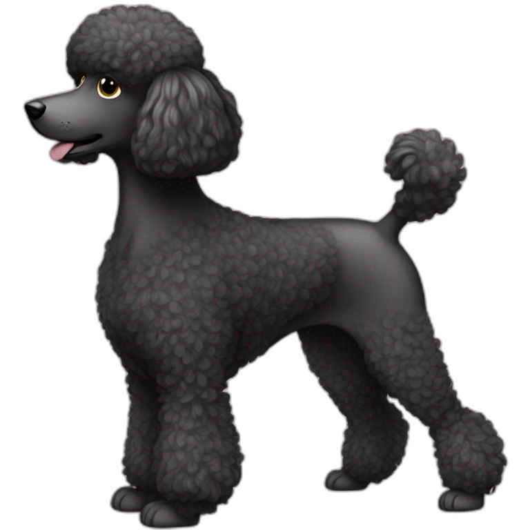 Dog Standart Poodle full body emoji