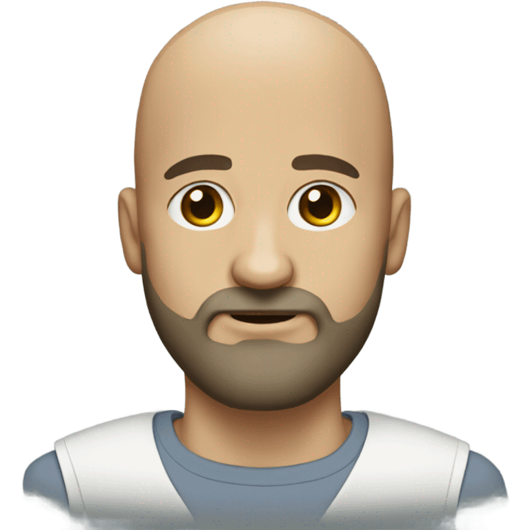 bald man with beard portrait emoji