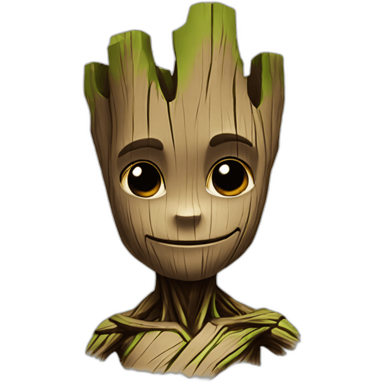 Groot like swag face sketch emoji